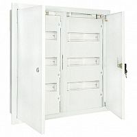 Распределительный шкаф ЩРв 72 мод., IP31, встраиваемый, сталь, серая дверь, с клеммами |  код. SQ0905-0009 |  TDM
